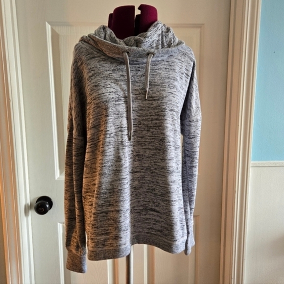 Athleta Small Heather Gray Cowl Neck Pullover - Picture 12 of 12